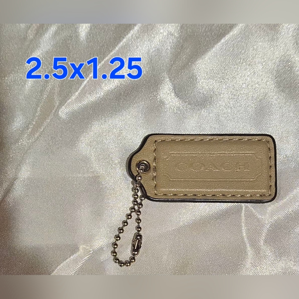 Coach Tan Leather Hangtag